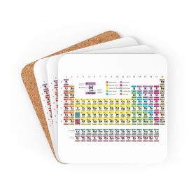 Corkwood Coaster 4 Piece Set, Periodic Table Of The Elements