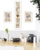 "Love of Nature Kitchen" 3-Piece Vignette By Trendy Decor 4U, White Frame