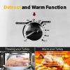 20 QT Silver Chicken Turkey Roaster Electric Roasting Pan With Lid See-through Glass