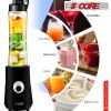 5 Core 20 oz Countertop Blender Electric 160W 600ml for Shakes and Smoothies Powerful Kitchen top Personal Food Processor with Portable Sports Bottle