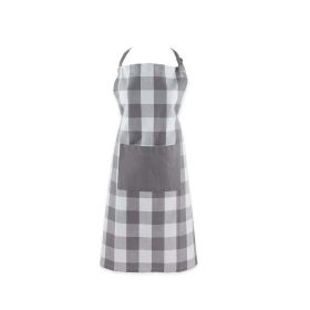 Household Using Tri Color Check Chef Apron (Color: As pic show, type: Style D)