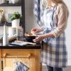 Household Using Tri Color Check Chef Apron
